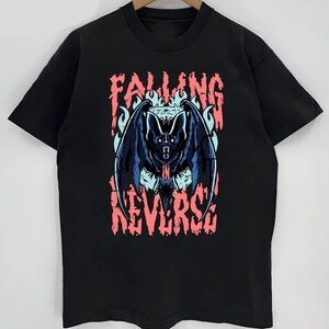 Gildan Black Graphic Tee Vintage Falling In Reverse Band Shirt